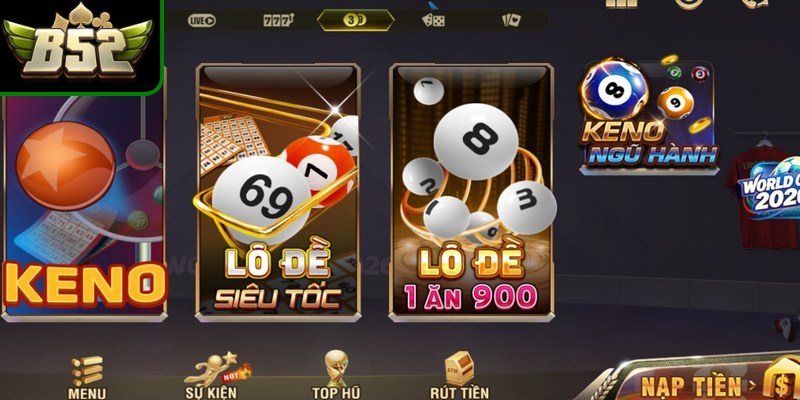 Sảnh game lô đề B52club là sảnh game giải trí trực tuyến 