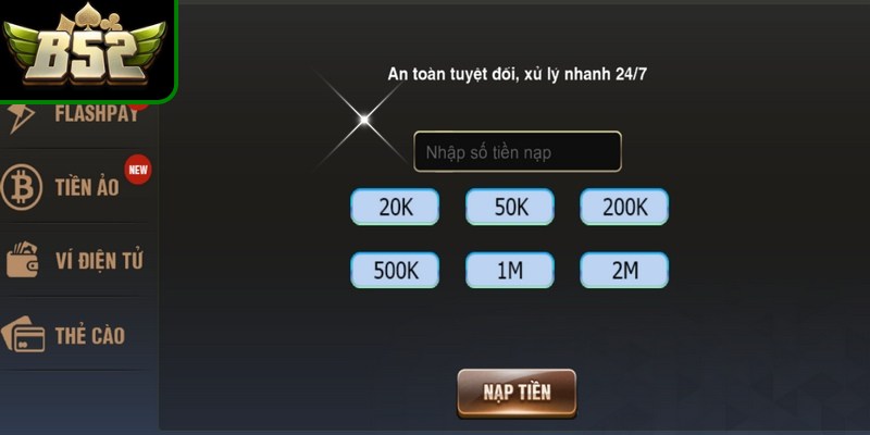 Lưu ý quan trọng khi bạn thực hiện nạp tiền B52club