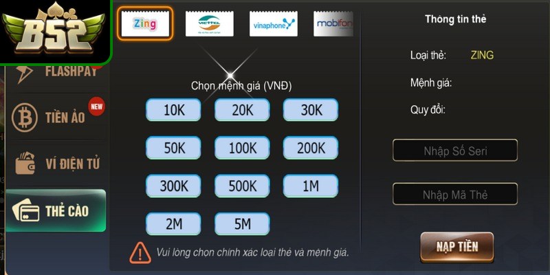 Tiện ích khi thực hiện nạp tiền B52club bạn nên biết 