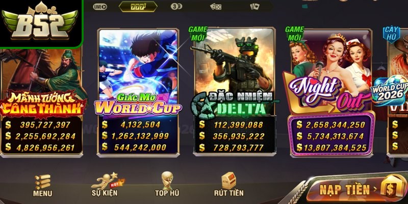 Sảnh game nổ hũ B52club đang khẳng định vị thế