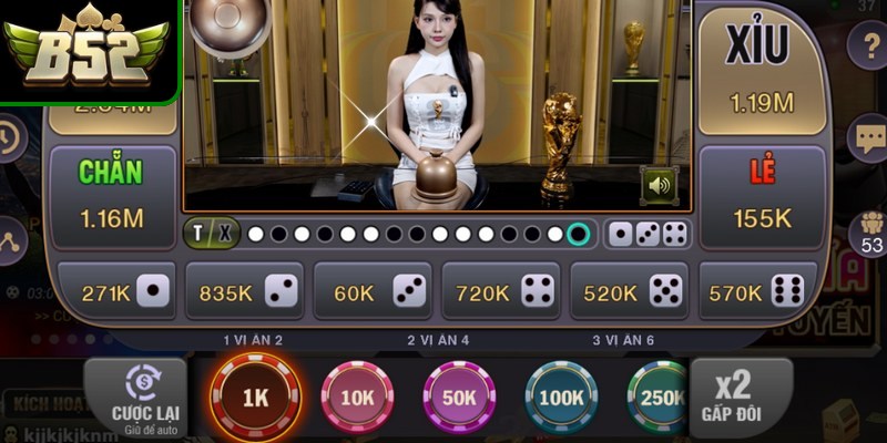 Thao tác tham gia chơi tài xỉu B52club chuẩn 